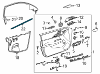 OEM 2013 Cadillac ATS Belt Weatherstrip Diagram - 23460171