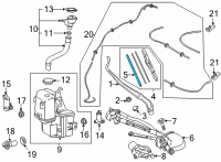 OEM Toyota Corolla Wiper Insert Diagram - 85214-0A160