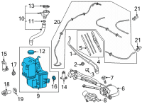 OEM 2022 Lexus NX250 JAR, WASHER, A Diagram - 85315-78060