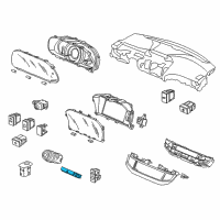 OEM Honda Accord Switch Assembly, Hazard Diagram - 35510-T2A-A01