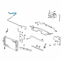 OEM Oldsmobile Aurora Radiator SURGE TANK Inlet Hose Diagram - 25672032