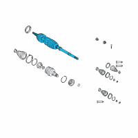 OEM Lexus Shaft Assy, Front Drive Outboard Joint, RH Diagram - 43460-49055