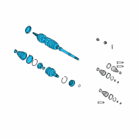 OEM Lexus RX300 Shaft Assy, Front Drive, LH Diagram - 43420-48010