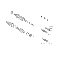 OEM Toyota Camry Axle Nut Diagram - 90178-22001