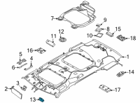 OEM Kia Carnival Lamp Assembly-Vanity, LH Diagram - 92890L1000BSU