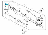 OEM 2021 Nissan Frontier Socket-Kit Side Rod Outer Diagram - D8640-EB70A