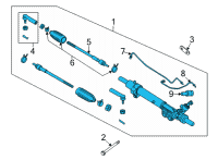 OEM Nissan Frontier GEAR & LINKAGE ASSY-POWER STEERING Diagram - 49001-9BU0A