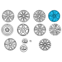 OEM Lexus GS200t Wheel, Disc Diagram - 42611-30D61