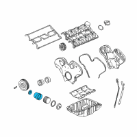 OEM 2000 Saturn LS2 Shell, Oil Filter Diagram - 9194659