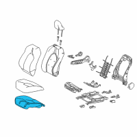 OEM 2019 Toyota Camry Seat Cushion Pad Diagram - 71511-06830