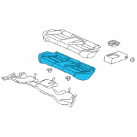 OEM 2019 Acura TLX Pad, Rear Seat Cushion Molding Diagram - 82132-TZ7-A11