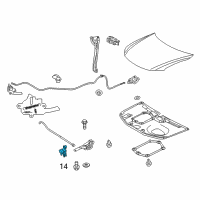 OEM Scion Support Rod Holder Diagram - 53452-21010