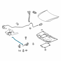 OEM Scion Support Rod Diagram - 53440-21030