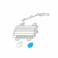 OEM 2020 Jeep Wrangler Bulb-Side Marker Diagram - L0007443