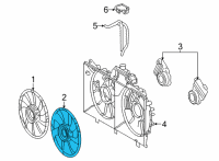 OEM 2019 Toyota Mirai Fan Blade Diagram - 16361-77070