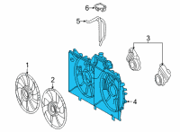 OEM 2017 Toyota Mirai Fan Shroud Diagram - 16711-77071