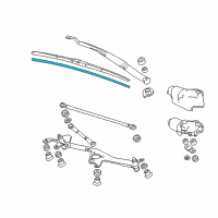 OEM 2014 Honda CR-Z Rubber, Blade (525MM) Diagram - 76622-SZT-A01