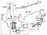 OEM 2019 Cadillac CT6 Front Washer Pump Diagram - 84518407