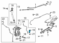 OEM 2016 Chevrolet Suburban Rear Washer Pump Diagram - 84518405