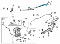 OEM 2020 Buick Encore GX Wiper Arm Diagram - 42709500