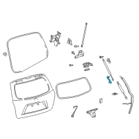 OEM 2010 Toyota Highlander Lift Cylinder Lower Bracket Diagram - 68957-48010