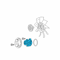 OEM 2001 Mercury Grand Marquis Water Pump Assembly Diagram - 5W7Z-8501-AA