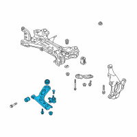 OEM 2017 Hyundai Elantra Arm Complete-Front Lower, RH Diagram - 54501-F2000