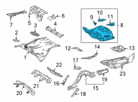 OEM Lexus LC500 Pan Sub-Assembly, RR FLO Diagram - 58301-11902