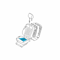 OEM 2007 Hyundai Santa Fe Heater-Front Seat Cushion Diagram - 88190-0W000