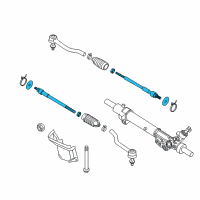 OEM Nissan Socket Kit - Tie Rod, Inner Diagram - D8521-3TA0A
