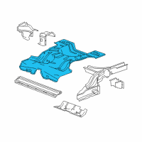 OEM Pontiac G6 Rear Floor Pan Diagram - 15299684