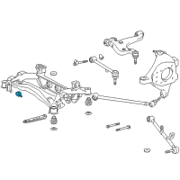 OEM 2002 Lexus LS430 Damper, Rear Suspension Member Diagram - 51249-50010