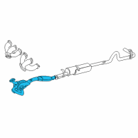 OEM 1992 Ford E-150 Econoline Club Wagon Catalytic Converter Diagram - F2UZ5F250A