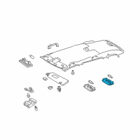 OEM Toyota Highlander Lamp Assembly, Dome Diagram - 81240-0E010-B0