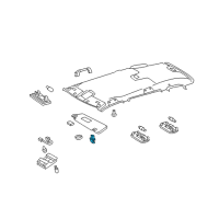 OEM 2017 Toyota Highlander Sunvisor Holder Diagram - 74348-33040-B0