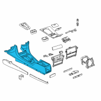 OEM 1999 BMW 740iL Centre Console Diagram - 51-16-8-184-628