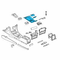 OEM 1999 BMW 740iL Base Of Centre Console Diagram - 51-16-8-238-029