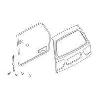 OEM 1987 Nissan Pulsar NX Stud-Ball, Back Door Stay Diagram - 90456-3W400