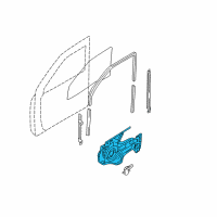 OEM 2003 Hyundai Santa Fe Module Panel & Regulator Assembly-Front Door, R Diagram - 82406-26000