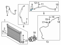 OEM 2022 Toyota Corolla Suction Pipe Clamp Diagram - 88718-52280
