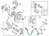 OEM 2020 Nissan Sentra Sensor Assy-Antiskid, Front RH Diagram - 47910-6LB0A