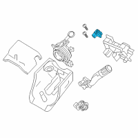 OEM 2011 Lincoln MKS Steering Sensor Assembly Diagram - 9S4Z-3F818-A