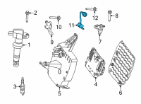 OEM 2020 Ford Escape Knock Sensor Diagram - JX6Z-12A699-B