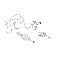 OEM Infiniti QX70 Belt Tensioner Bolt Diagram - 081B08251A