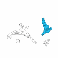 OEM 2010 Kia Rondo Front Axle Knuckle Right Diagram - 517161D100