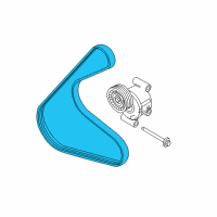 OEM 2011 Lincoln MKZ Serpentine Belt Diagram - AE5Z-8620-A