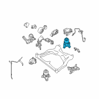 OEM Nissan Quest Engine Mounting Insulator, Rear Diagram - 11320-1AA0B