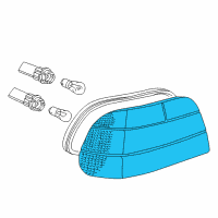 OEM 1995 BMW 740i Tail Light, Left Diagram - 63-21-8-360-081