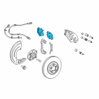 OEM 2009 Lincoln Navigator Front Pads Diagram - 8L1Z-2V001-A