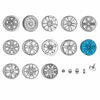 OEM 2014 Dodge Charger Automatic Rim Shopreconditioned 20"Wheel Diagram - 1PA57RXFAB